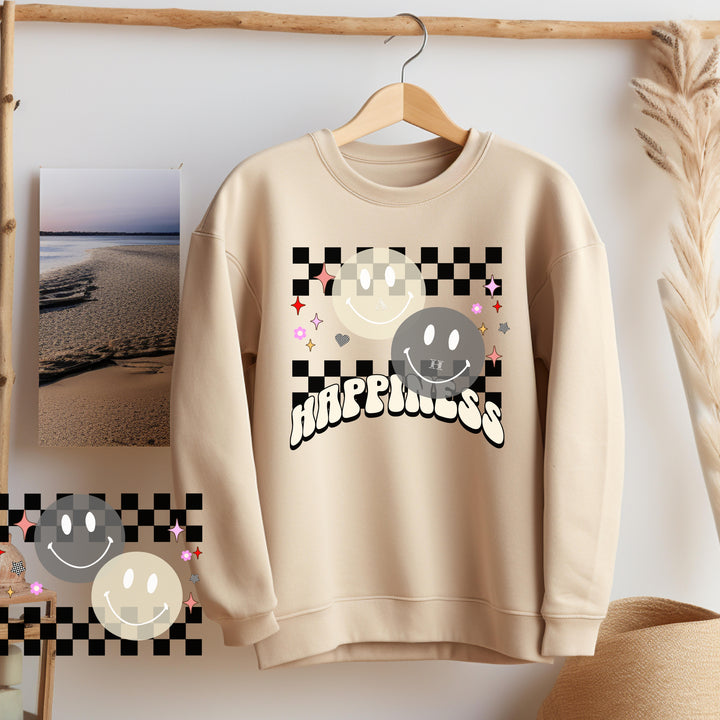 Happiness Custom Initial Crewneck Sweatshirt