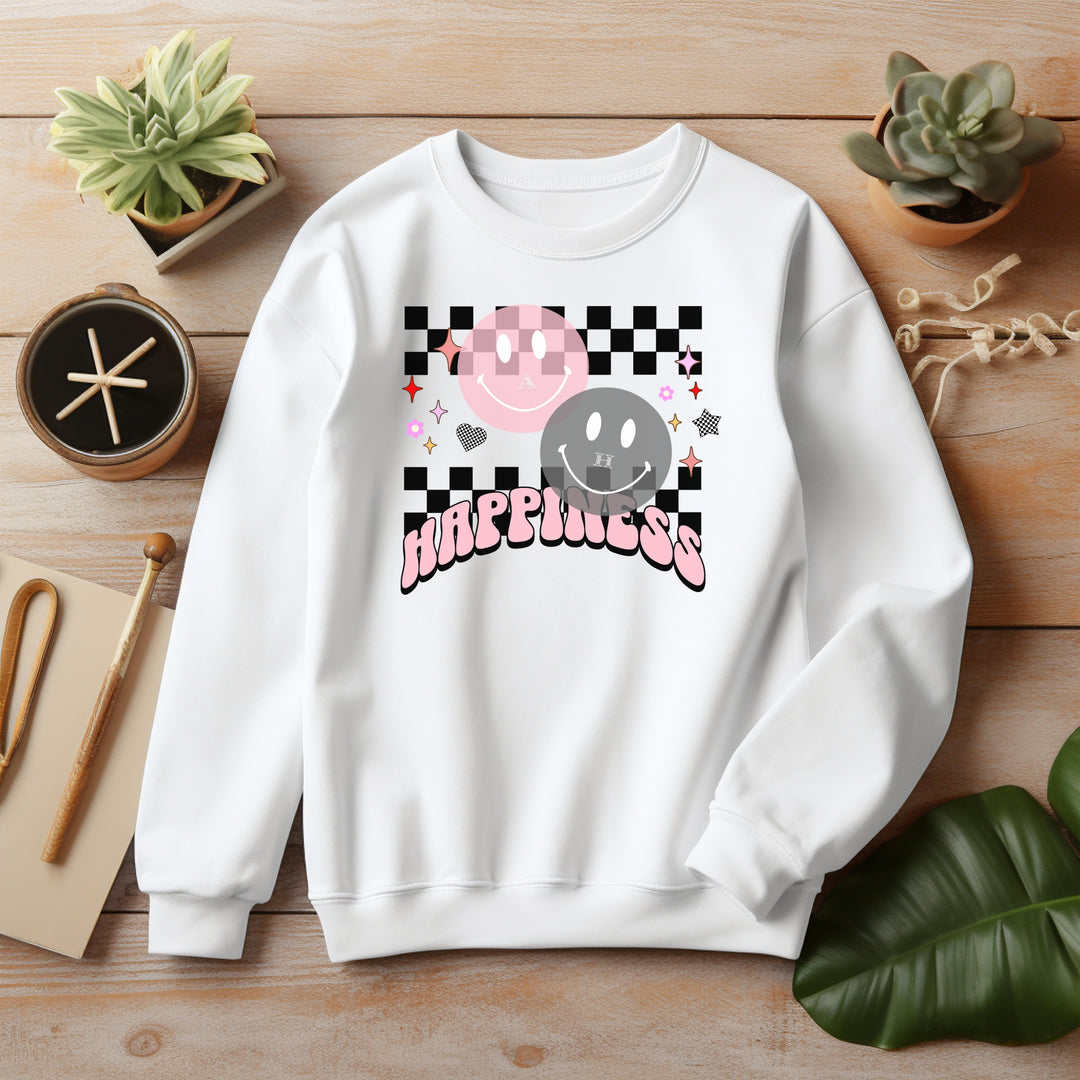 Happiness Custom Initial Crewneck Sweatshirt