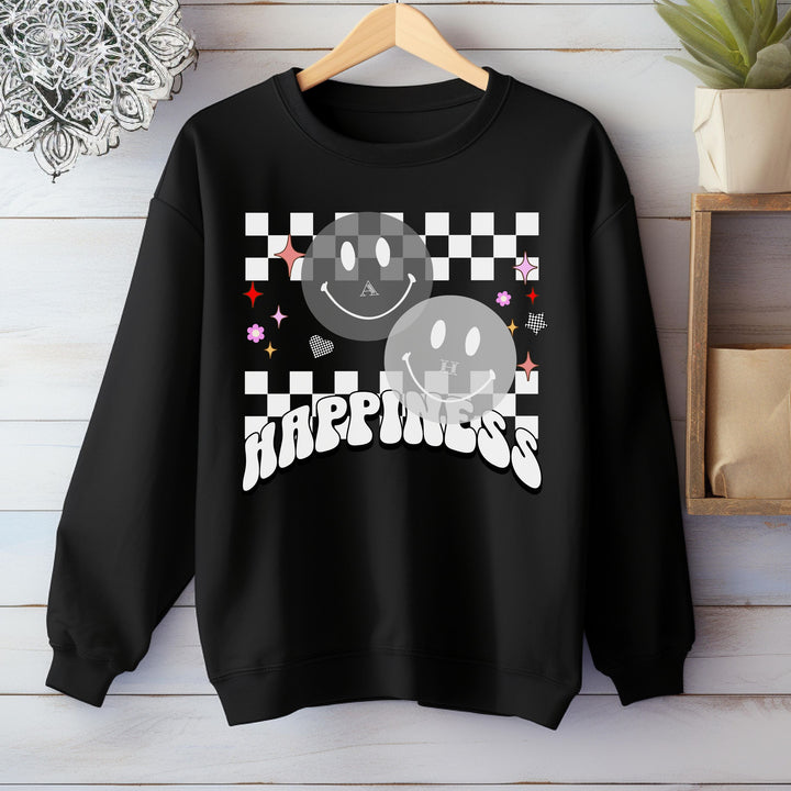 Happiness Custom Initial Crewneck Sweatshirt