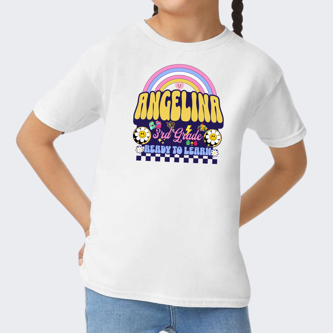 Custom Name Youth  Retro T-shirt, Long Sleeve T-shirt