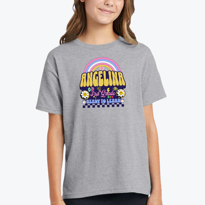 Custom Name Youth  Retro T-shirt, Long Sleeve T-shirt