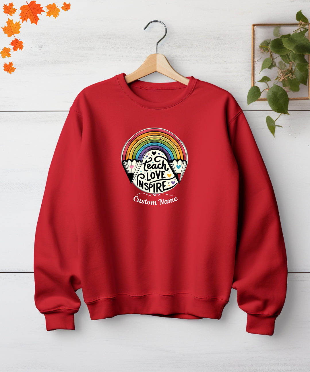 Personalized Name Teacher  Retro Crewneck Sweatshirt