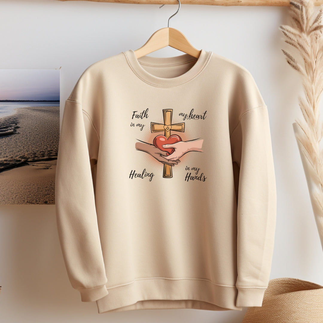 Faith in My Heart Graphic Crewneck Sweatshirt