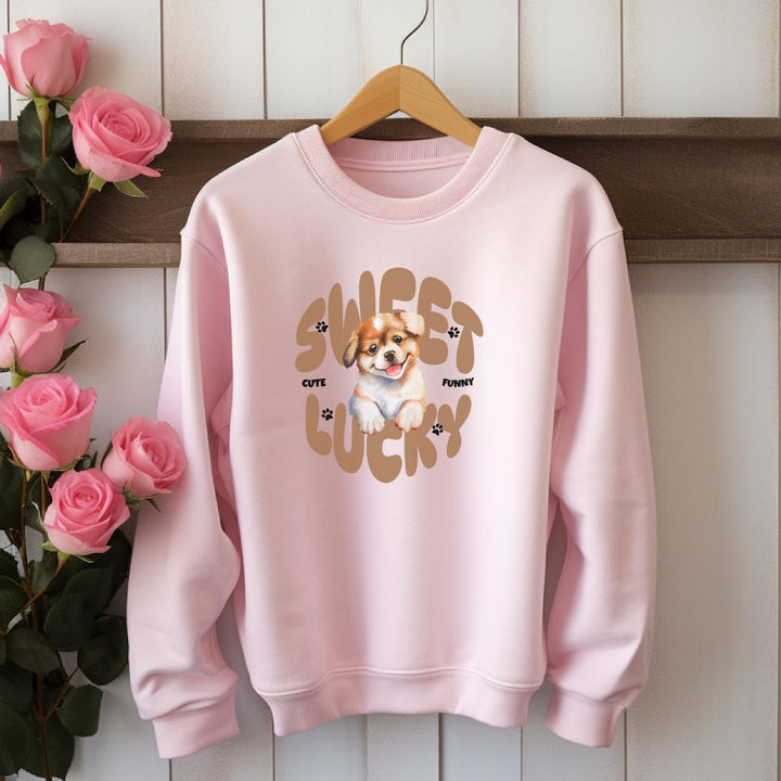 Pets Name & Photo Custom Oversized Crewneck Sweatshirt .