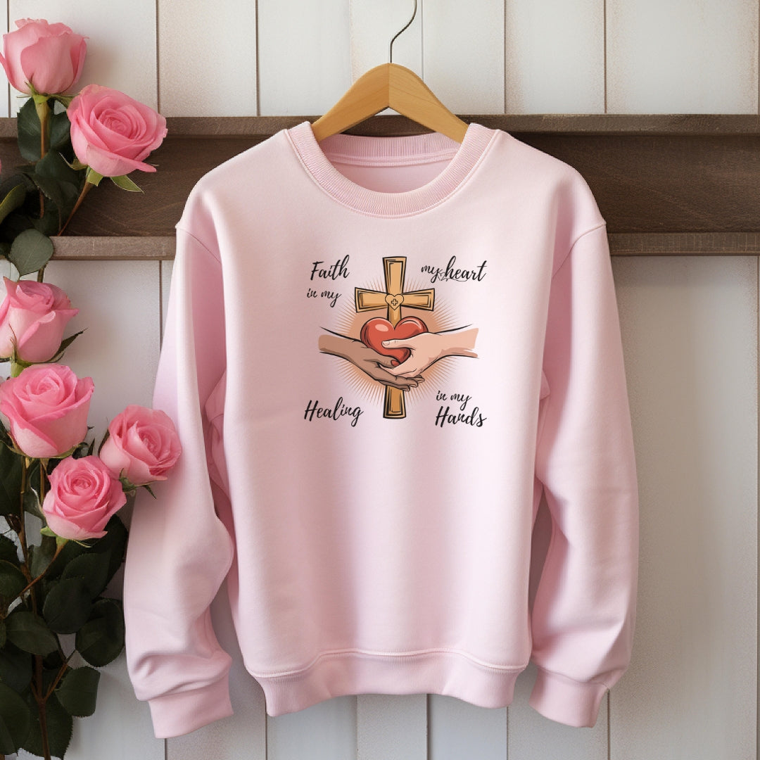 Faith in My Heart Graphic Crewneck Sweatshirt