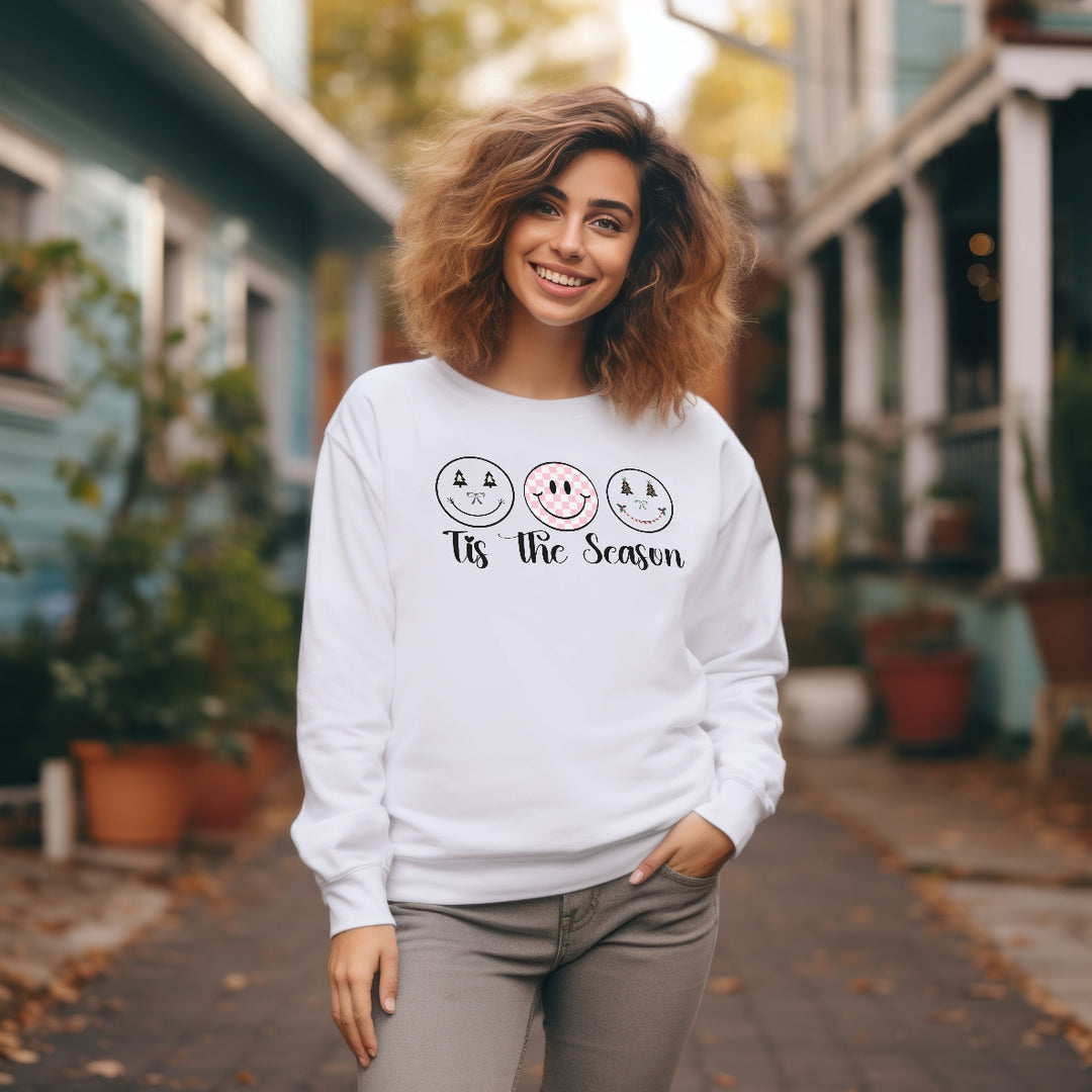 Smiling Face Christmas Sweatshirt