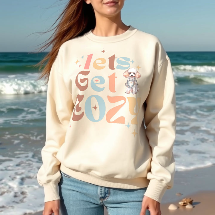 Let's Get Cozy Personalized Oversized Graphic Premium Crewneck Sweatshirt